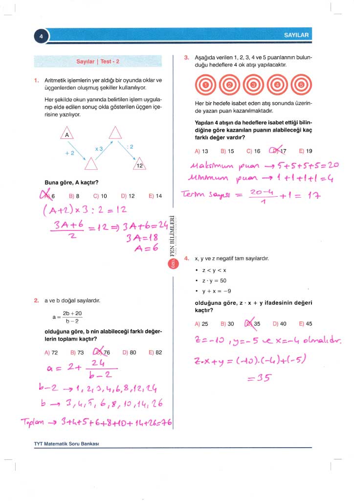 TYT-AYT Matematik Konu Anlatımlı Çözümleri - 0004